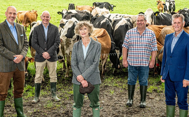 Pictured (L-R) are John Hood, Director of Food and Tourism, Invest NI with Bryan Boggs, General Manager, Clandeboye Estate Yogurt; Lady Dufferin, Clandeboye Estate; Mark Logan, Estate Manager, Clandeboye Estate and Mark Bleakney, Southern Regional Manager,
